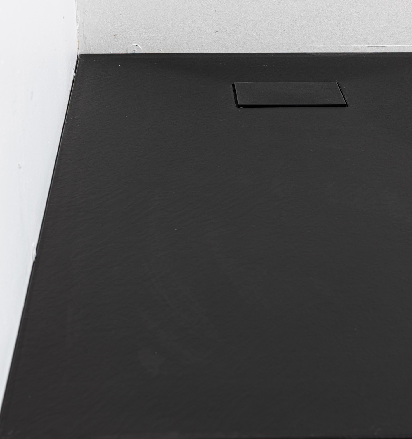 Douchebak Moby SMC mat zwart leisteenlook 120x80cm