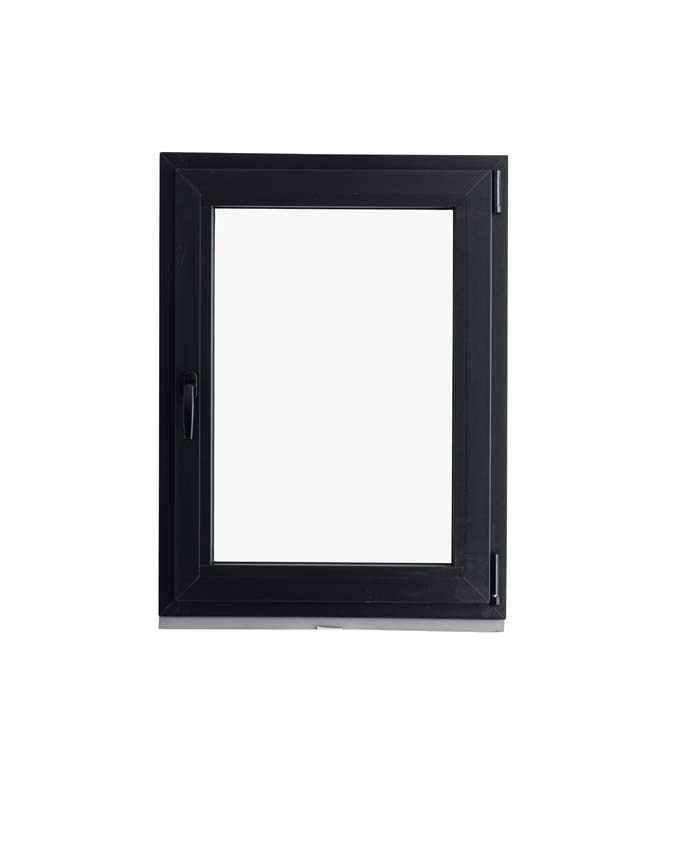 Draairaam pvc Deceuninck Elegant Infinity zwart/wit R MW