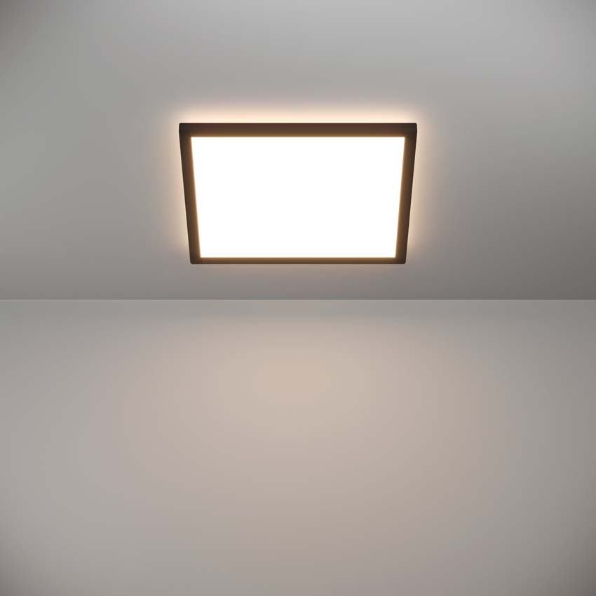Plafonnière  - Zwart - 39x39cm - Dimbaar - LED - 1x24W - 2700-6500K - afstandsbediening