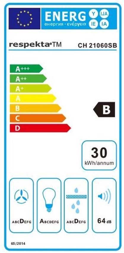 Schouwdampkap 60cm zwart
