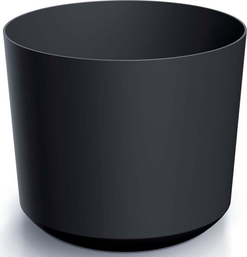 Pot à fleurs Tubo plastique gris foncé Ø13xH11cm
