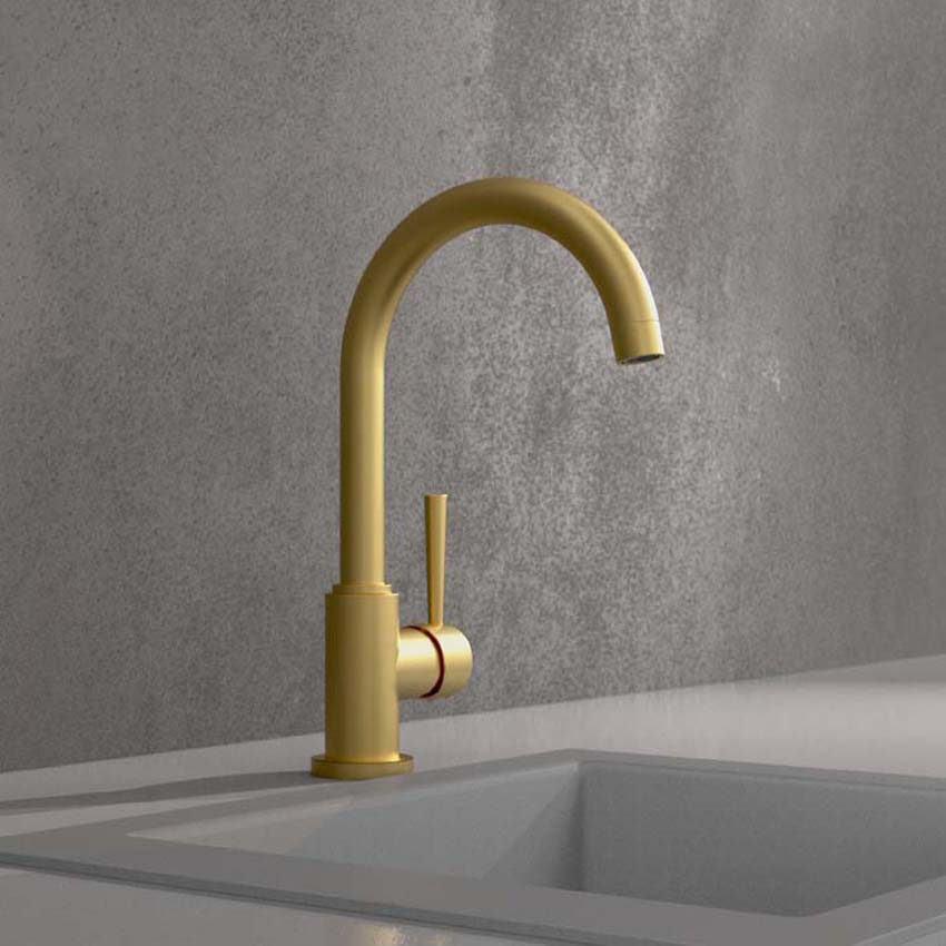 Keukenkraan Charlotte mat goud
