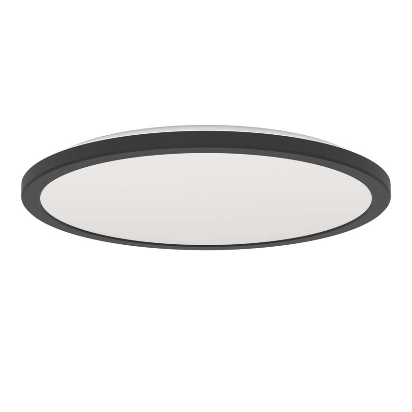 Plafonnier  - Noir - Ø38cm - Dimmable - LED - 1x24W - 2700-6500K - télécommande