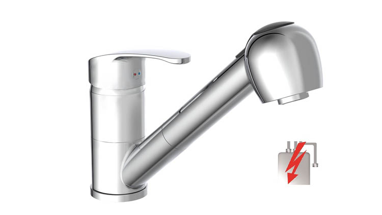 Robinet de cuisine basse pression Diana chrome