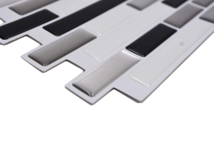 Mozaïek vinyl calm zilver 25,5 x 23,6 cm