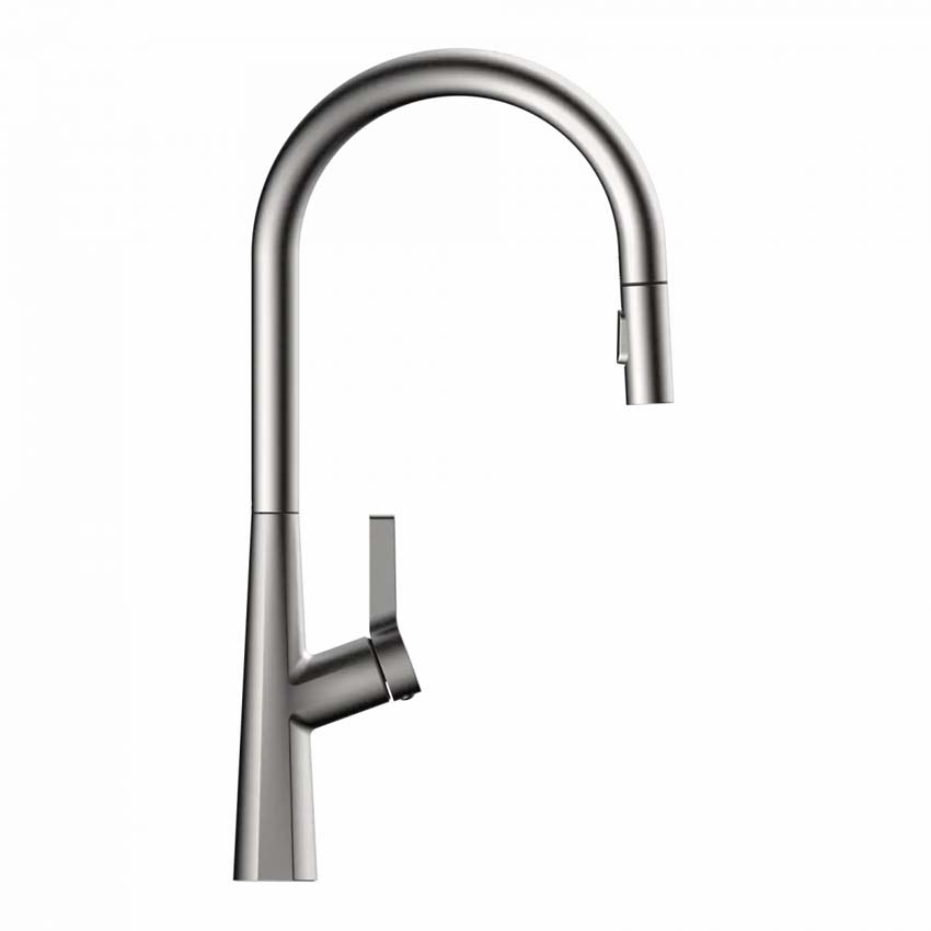 Robinet de cuisine Wasserwerk WK 9 Sphere inox avec bec extractible