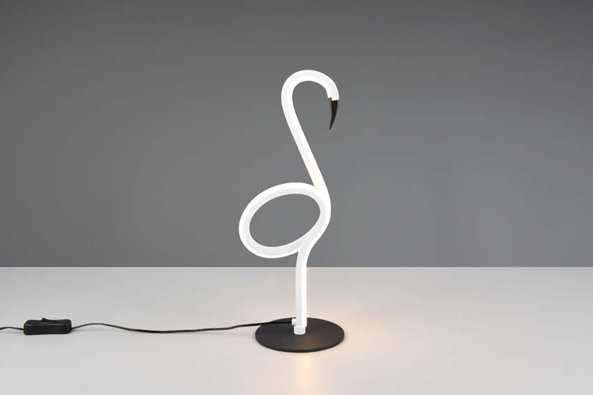 Lampe de table flamant rose - blanc - 35x14,5cm - LED - 1x6W - 3000K