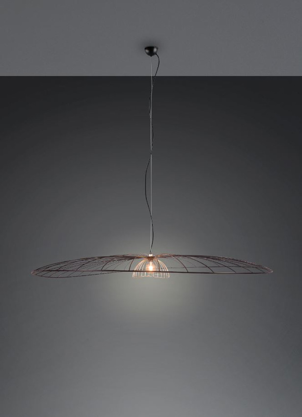 Hanglamp - mat zwart - Ø200xH325cm - dimbaar - E27 - 1x10W - excl. lichtbron