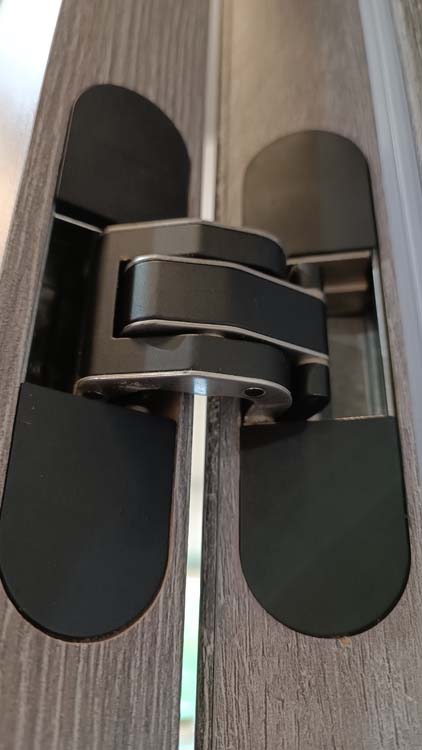 Porte intérieure complète Invisible Flat Mont-Ventoux 201,5x78cm aggloméré tubulaire droite + châssis 30cm