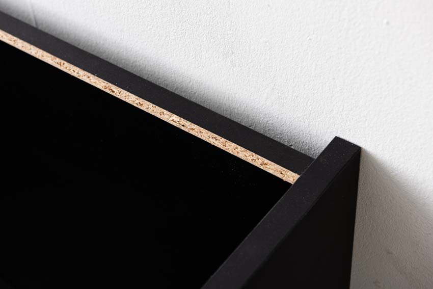 Armoire de cuisine d'angle Plenti chêne/noir 112cm gauche