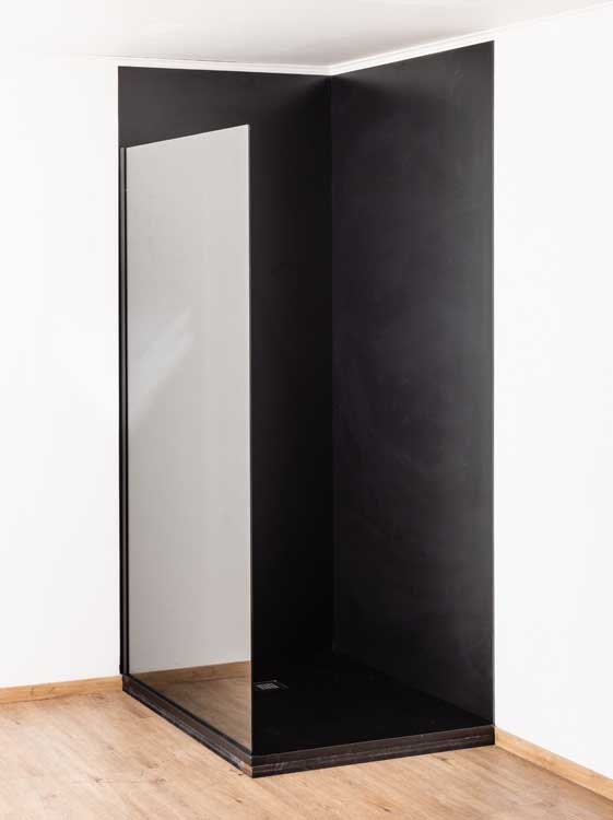Panneau de douche Minimalism polycarbonate noir 120x250cm