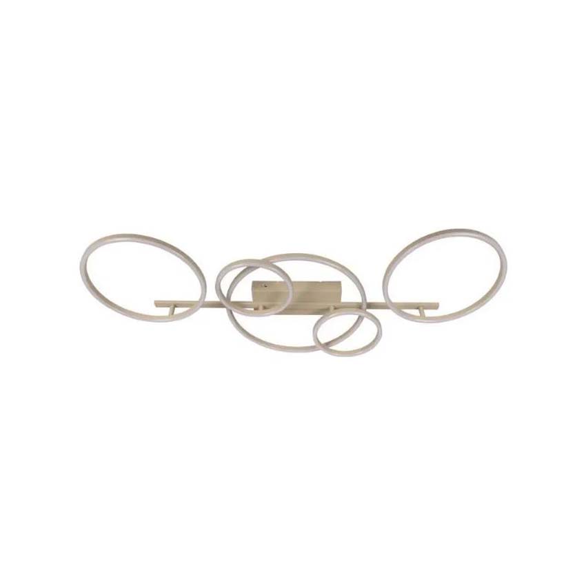 Lucide Essential Nicola - Plafonnier - LED - CCT - 1x37W 2700K/4000K - Taupe - 40x132cm