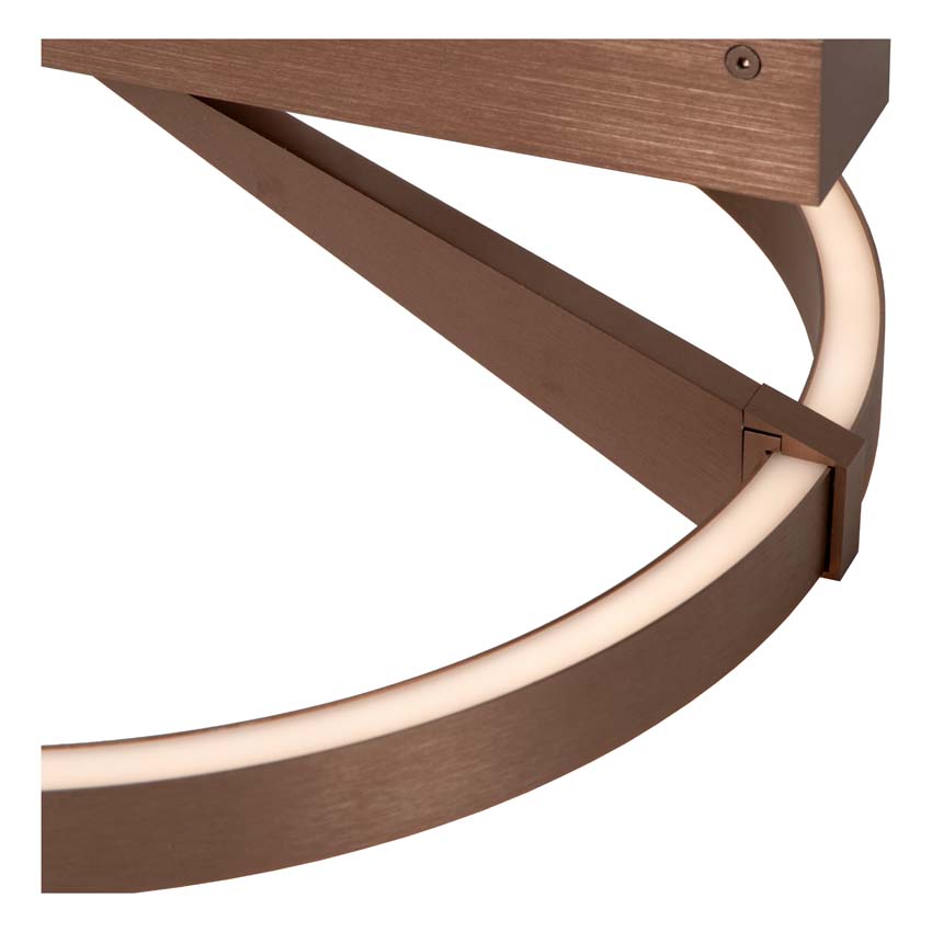 Lucide Premium Applause - Plafonnier - Ø40cm - LED dimmable - CCT - 1x26W 2200K/4000K - Café