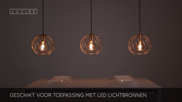 DANZA - Hanglamp - 3xE27 - Mat Goud / Messing