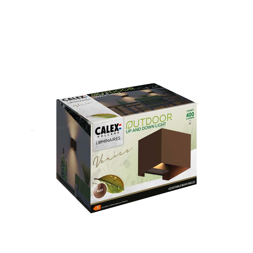 Wandlamp - Roest - 15x10x10cm - LED geïntegreerd - 1x7W - 3000K