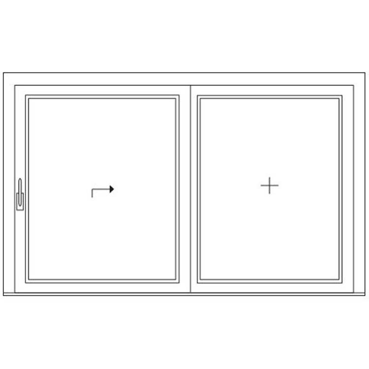 Levant-coulissant en bois Meranti Ribe Lapacho G>D L3000 x H2150 mm