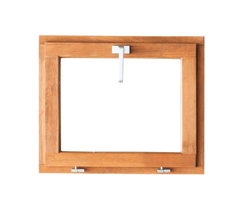 Fenêtre à soufflet Trae bois Meranti 55mm naturel L800xH600mm