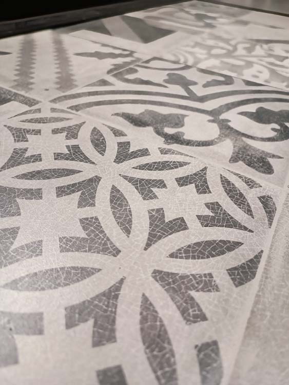 Carrelage de sol et mural Swing Nero à motif gris 60x60cm