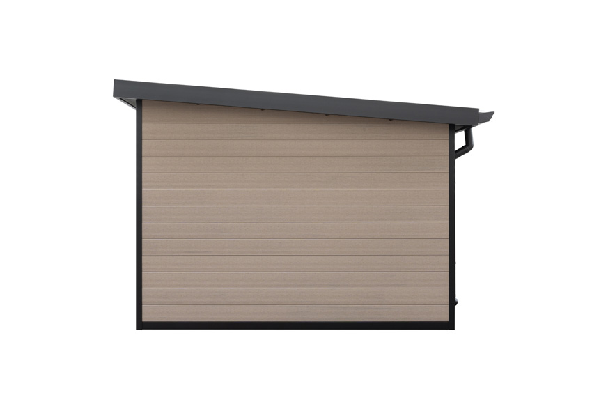 Tuinhuis Yana L WPC stone grey/sandstone 290x290cm dubbele deur