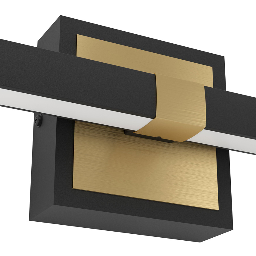 Applique murale - noir/doré - 80x11cm - LED - 1x17,5W - 3000K