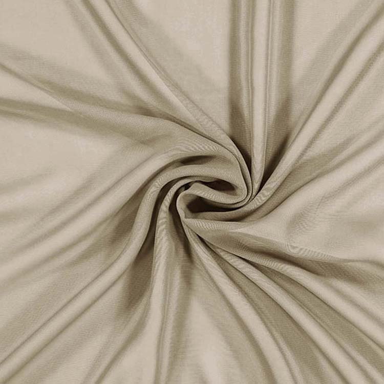 Glasgordijn vitrage zand 140x270cm met ringen