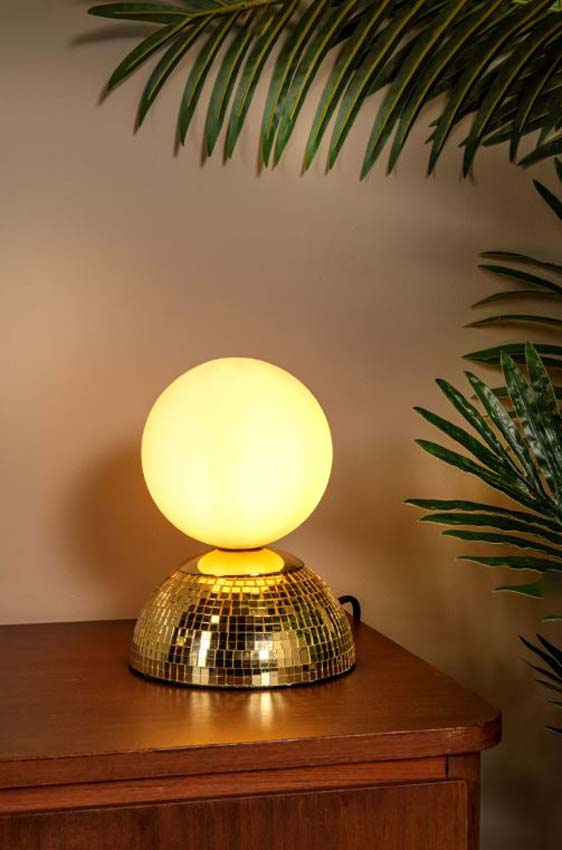 Lucide Essential Glitzer - Tafellamp - Ø14cm - 1xG9 - Goud