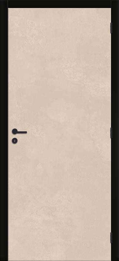 Complete binnendeur Mira beige 201,5x83cm tubespaan omkeerbaar + deurkast zwart 16,5cm