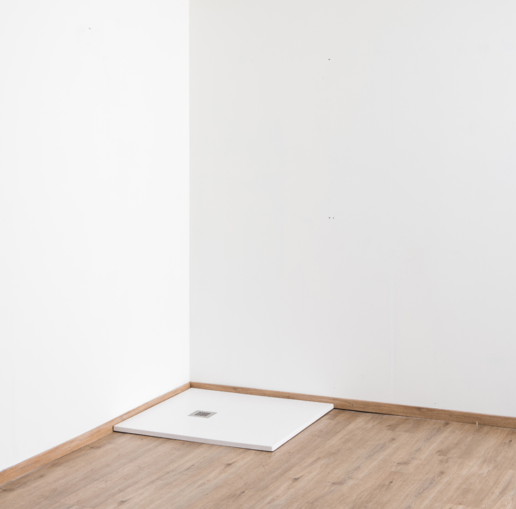 Douchebak Minimalism composiet met gelcoat wit 90x90cm