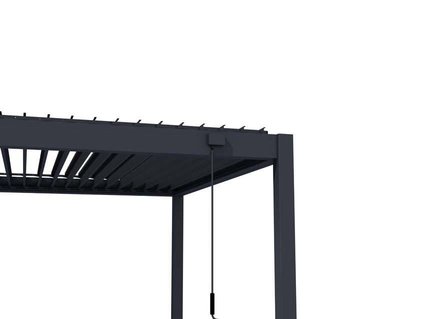 Pergola Olivia aluminium anthracite L400xL300xH250cm manuelle