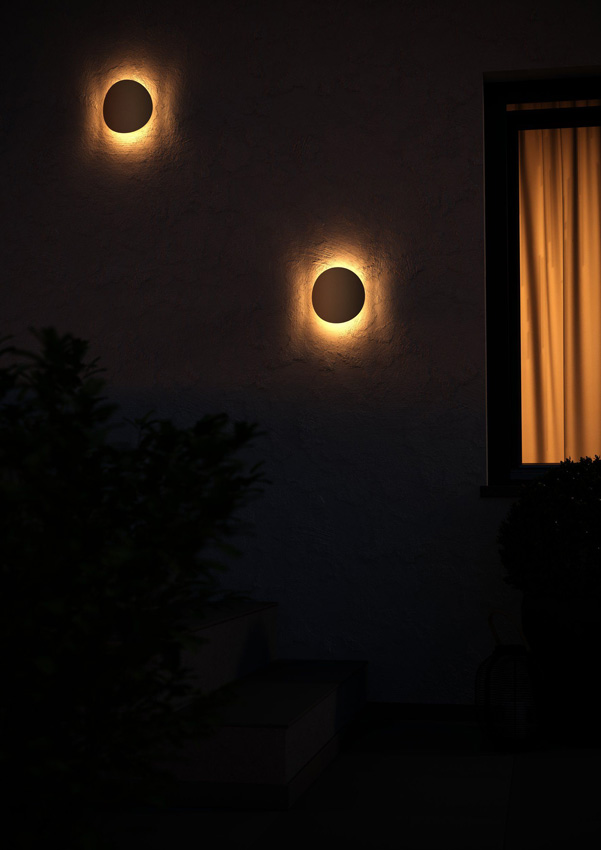 Applique murale - taupe - 19x6x20cm - LED - 1x4,9W - 2700/4000/6500K - 800lm - IP44