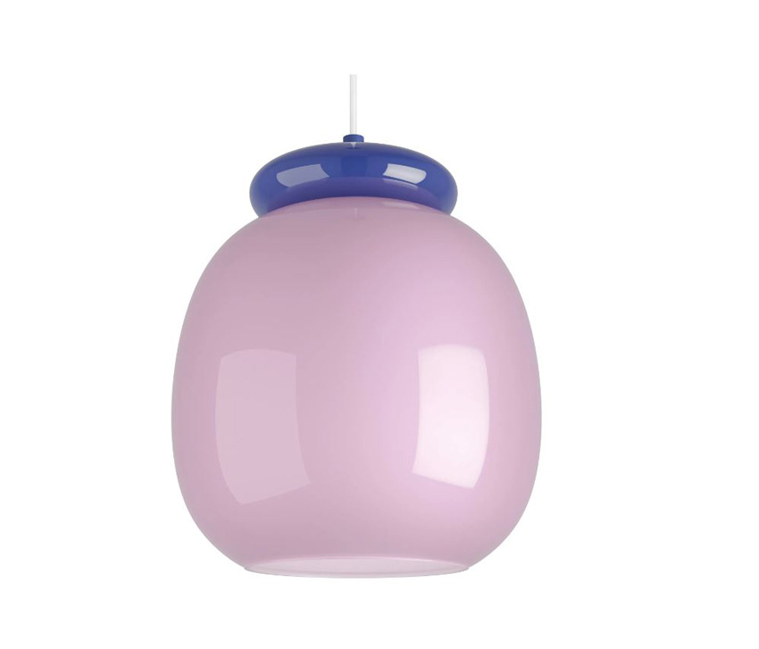 Suspension - rose/bleu - Ø23x110cm - dimmable - E27 - 1x40W