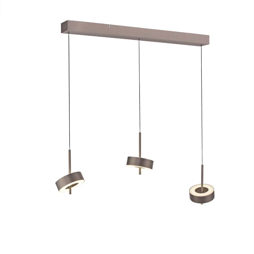Suspension - Brun - L95cm - LED - 3x9W - 2700-5000K