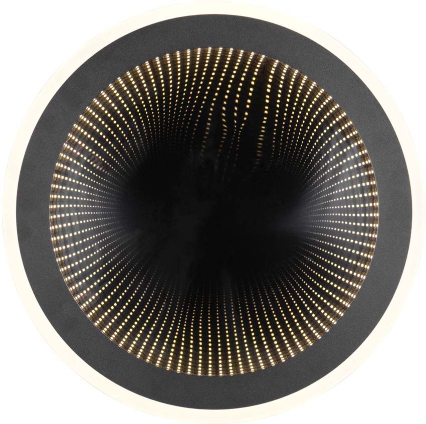 Plafonnière - Zwart - Ø38cm - Dimbaar - LED - 1x21,5W - 2700-6500K