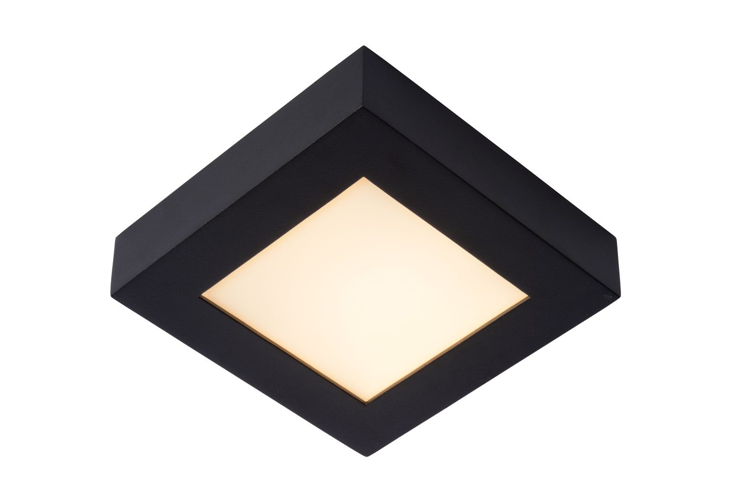 Plafondlamp - zwart - vierkant - dimbaar - LED - 15W - IP44