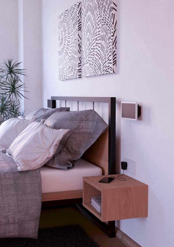 Applique murale - Noir - L23cm - LED - 1x12W - 3000K