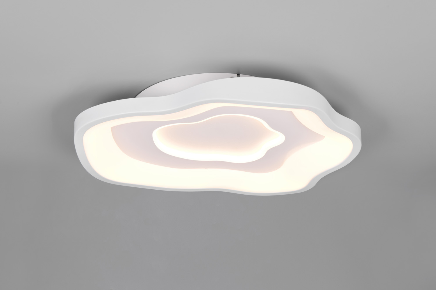 Plafonnier - blanc - 48x42cm - dimmable - LED - 27W - 2700-6500K - télécommande