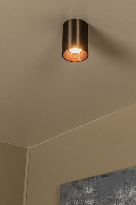 Lucide Essential Gerti - Spot de plafond - Ø8cm - 1xGU10 (MR16) - Café