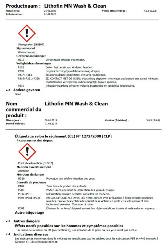 Wash en Clean MN Lithofin 1 litre entretien pierre naturelle
