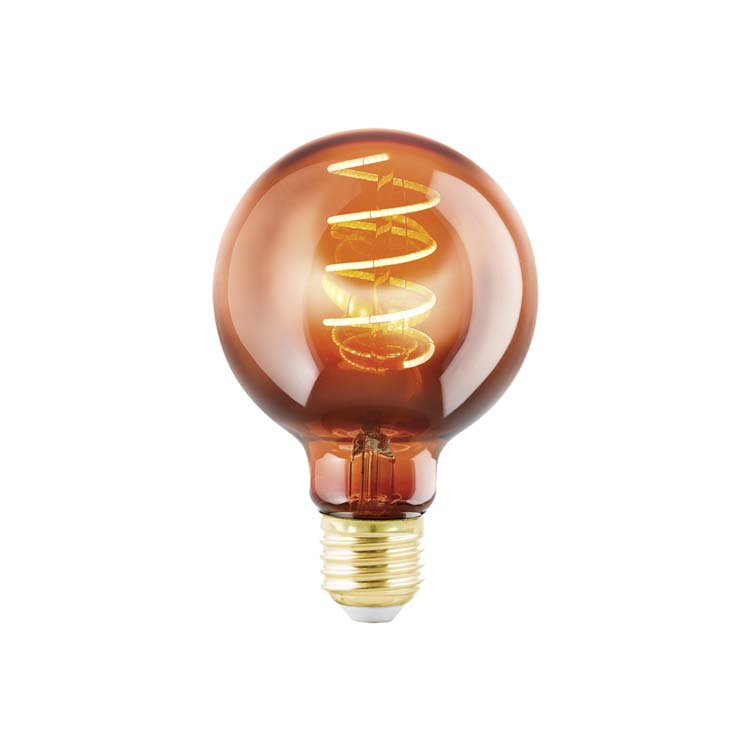 LED lamp spiraal koper G80 E27 100LM dimbaar