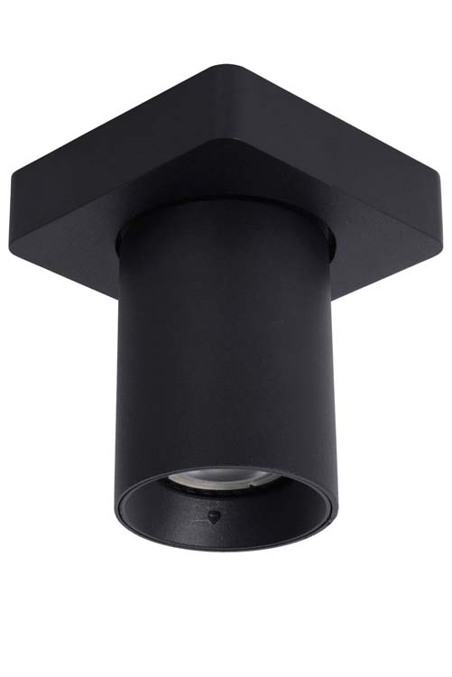 Lucide NIGEL - Plafondspot - GU10 - 1x5W 2200K/3000K - Zwart