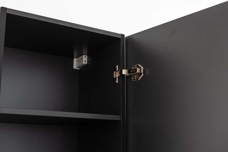 Armoire colonne Julia noir mat suspendue 170x40x35cm