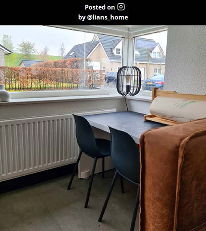 Lampe de table - noir - Ø22cm - E27 - 40W