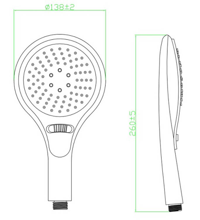 Handdouche Mats chroom 3 straalsoorten