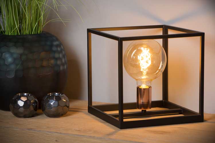 Lucide ARTHUR - Lampe de table - E27 - Noir
