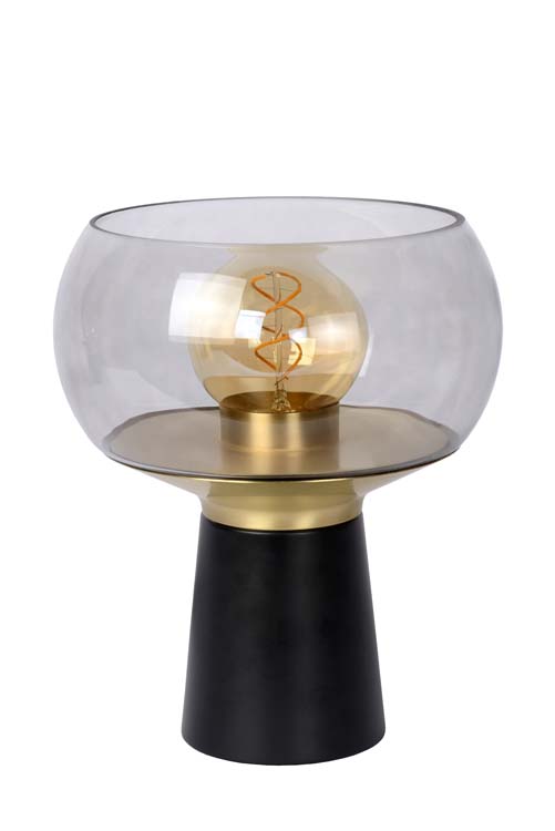 Lampe de table - noir/verre - E27 - 25W