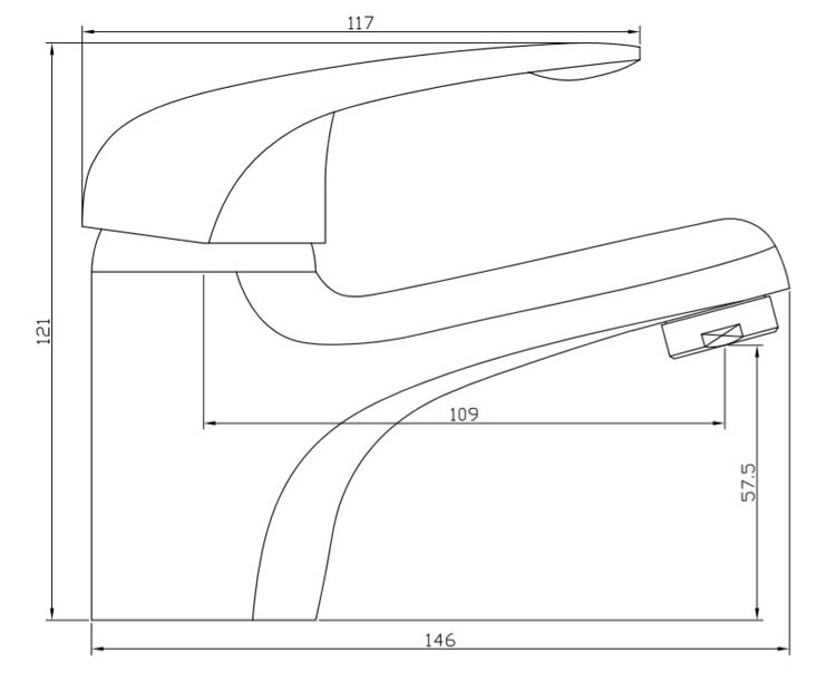 Wastafelkraan Marthe chroom