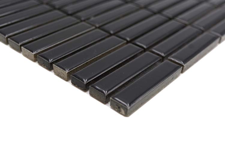 Mozaïek Finger zwart glanzend 30x30cm