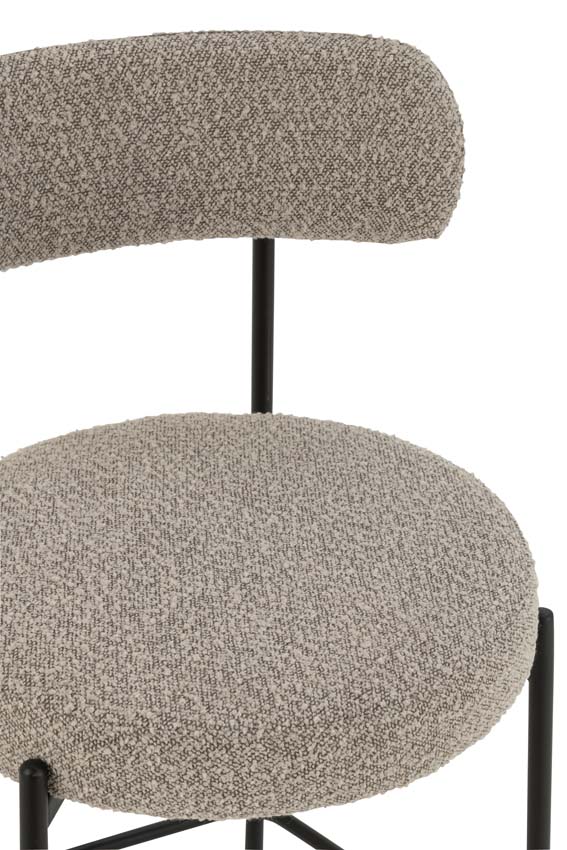 Chaise de bar Boucle gris