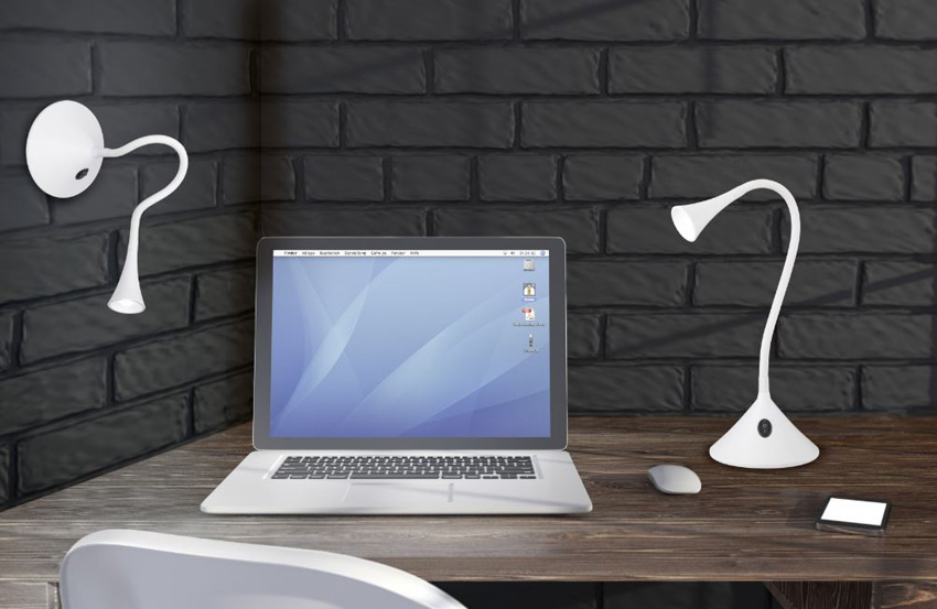 Lampe de bureau - blanc - Ø13,5xH31,8cm - LED - 1x3W - 3000K
