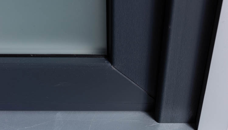 Porte extérieure 3 verres mat PVC anthracite D 980x2180mm Porte extérieure 3 verres mat PVC anthracite D 980x2180mm